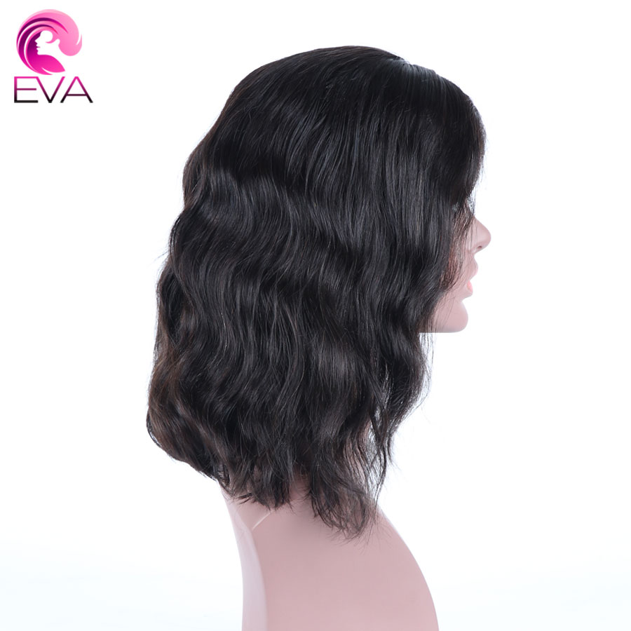 Eva jerry curly 레이스 프론트 인간의 머리 가발은 아기 머리카락으로 뽑아 냈다. 검은 색 여성을위한 glueless lace front wig 브라질 레미 헤어